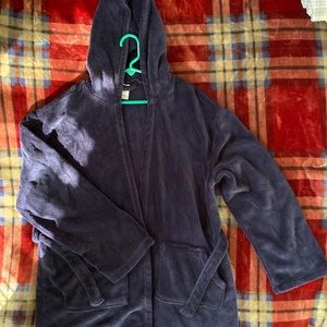 Gap brand hooded velour robe.
